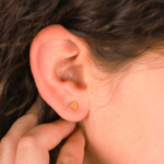 Golden Heart Gold Stud Earrings - Image 2