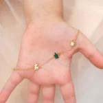 ⁦اسوارة سلسلة الحيوانات الصغيرة من الذهب عيار18⁩ - الصورة ⁦2⁩