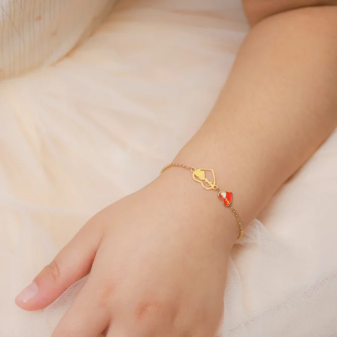 Heart bracelet 18 Gold