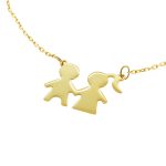 Son and Daughter 18 Gold Necklace - Image 2