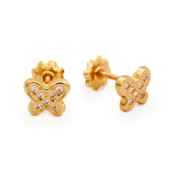 Butterfly zircon earrings