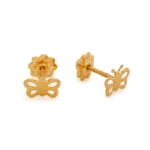 Butterfly Gold Stud Earrings