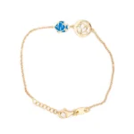 Blue Little Fish 18 Gold Chain Bracelet