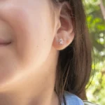 Teddy bear earring